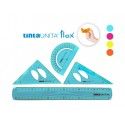 Set Flex Tinta Unita Righello + Squadre + Goniometro - Colori Assortiti