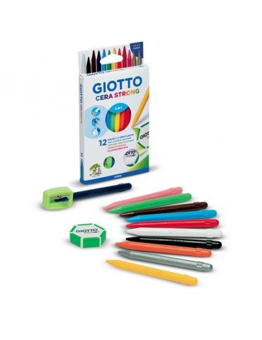 Pastelli a Cera Strong Giotto FILA Confezione 12 Colori