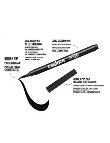 Pennarelli Colorati Carioca Super Brush Confezione 20 Colori