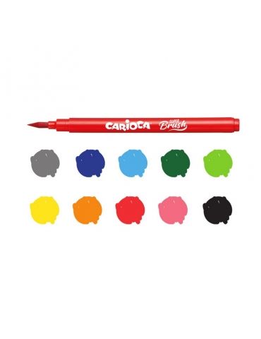 Pennarelli Colorati Carioca Super Brush Confezione 20 Colori
