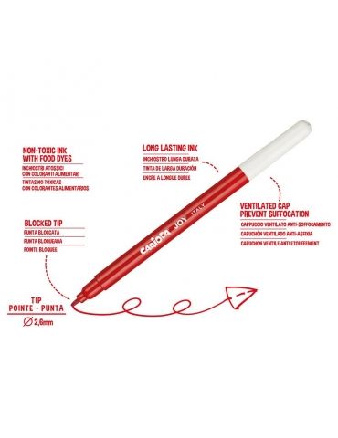 Pennarelli Colorati Carioca Joy Lavabili Confezione 36 Colori