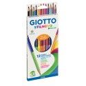Matite Colorate Giotto FILA Stilnovo Bicolor 12 Colori