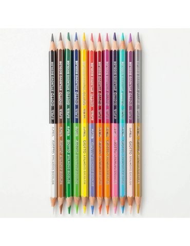 Matite Colorate Giotto FILA Stilnovo Bicolor 12 Colori