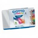 Colori F.I.L.A. Giotto Supermina 12 pz. scatola metallo 236700 - Mega 1941