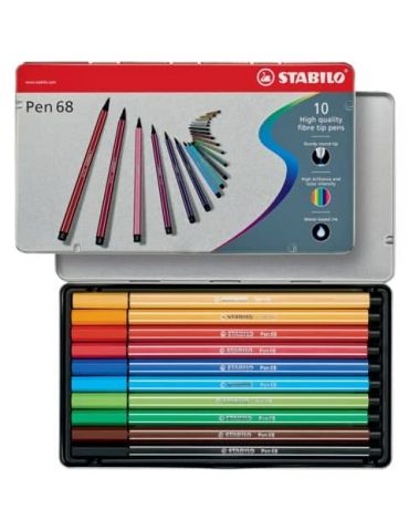 Pennarello Stabilo Pen 68 Confezione 10 Colori