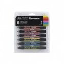 Promarker Winsor & Newton 2 Punte Vibrant Tones Set 6 Colori