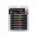 Promarker Winsor & Newton 2 Punte Set 12 Colori
