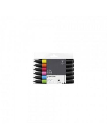 Promarker Winsor & Newton 2 Punte Vibrant Tones Set 6 Colori