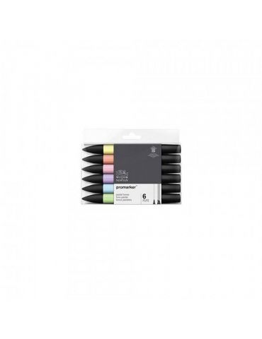 Promarker Winsor & Newton 2 Punte Pastel Tones Set 6 Colori