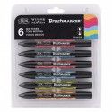 Brushmarker 2 Punte Winsor & Newton Mid Tones Set 6 Colori