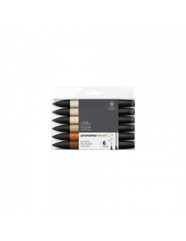 Brushmarker 2 Punte Winsor & Newton Skin Tones Set 6 Colori