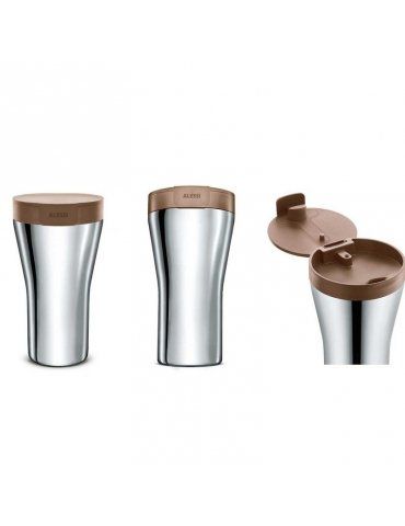 Travel mug in acciaio inossidabile e termoplastica Caffa - ALESSI