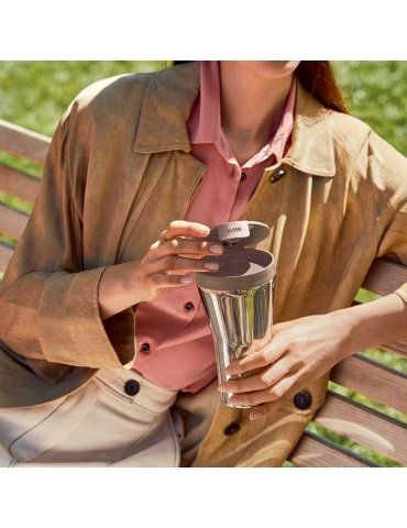 Travel mug in acciaio inossidabile e termoplastica Caffa - ALESSI