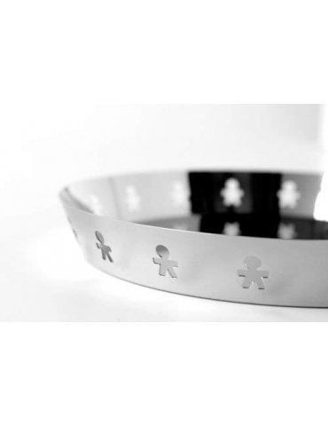 Vassoio rotondo in acciaio inossidabile Girotondo - ALESSI