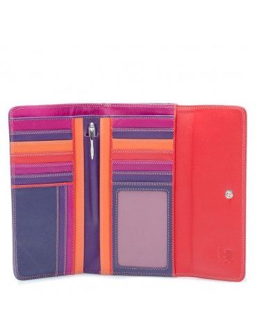 Portafoglio MyWalit a tre ante con zip Sangria Multi
