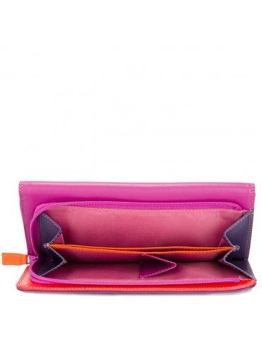 Portafoglio MyWalit a tre ante con zip Sangria Multi