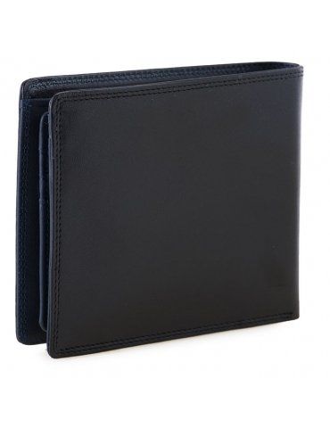 Portafoglio da uomo MyWalit grande con lente e protezione RFID Nero-Blu
