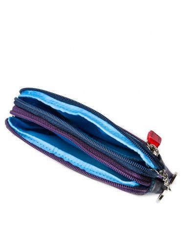 Portafoglio/Astuccio in Pelle MyWalit con doppia Zip Black Pace