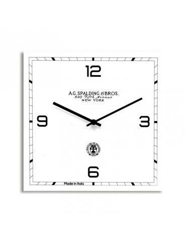 OROLOGIO DA PARETE A.G SPALDING QUADRATO PLEXI BIANCO