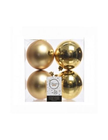 Palline di natale Decoris Season - Light Gold - 100 mm