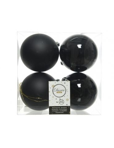 Palline di natale Decoris Season - Alpine black- 100 mm
