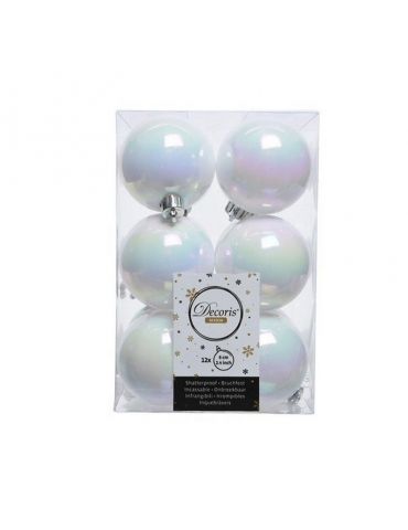 Palline di natale Decoris Season - White Iris - 60 mm