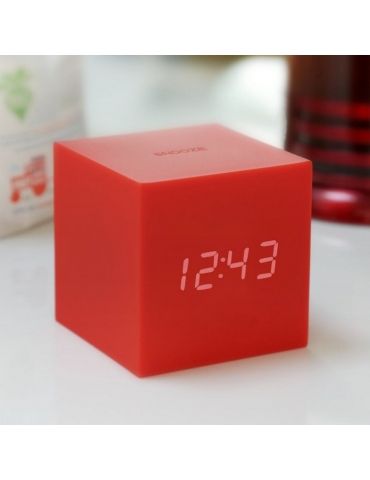 Orologio Gingko - Gravity Cube Click Clock Red