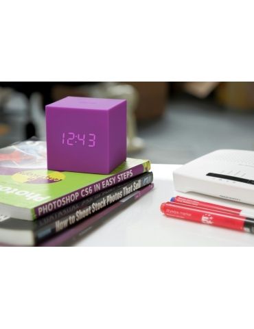 Orologio Gingko - Gravity Cube Click Clock Purple
