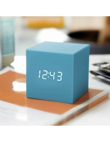 Orologio Gingko - Gravity Cube Click Clock Teal