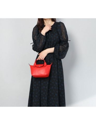 Borsa Longchamp Le Pliage Cuir Webbing Rosso