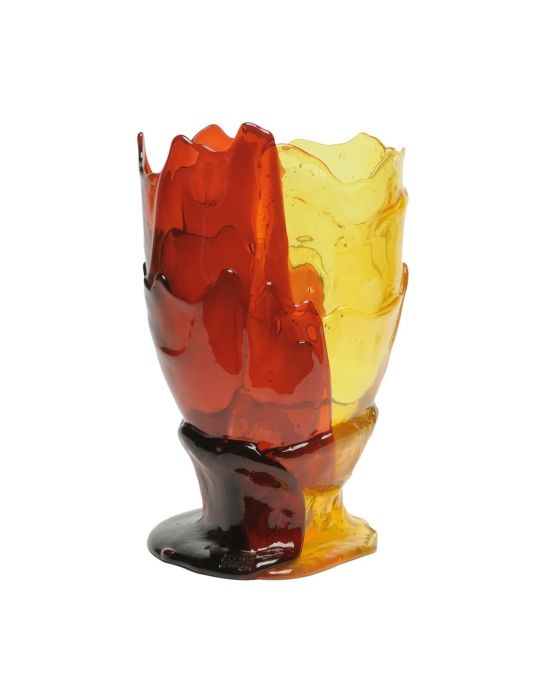 Twins C Vase Gaetano Pesce - Clear Yellow, Dark Ruby