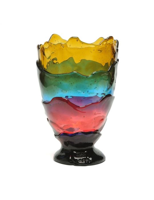 Big Collina Vase Extra Colour Gaetano Pesce - Clear Amber, Light Blue, Fuchsia And Blue Kein