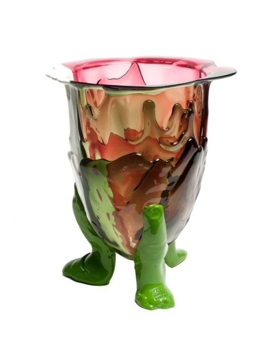 Amazonia Vase Gaetano Pesce - Clear Green, Fuchsia, Matt White And Lime