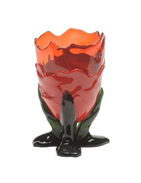 Clear Extra Colour Vase - Dark Ruby, Matt Red, Bottle Green