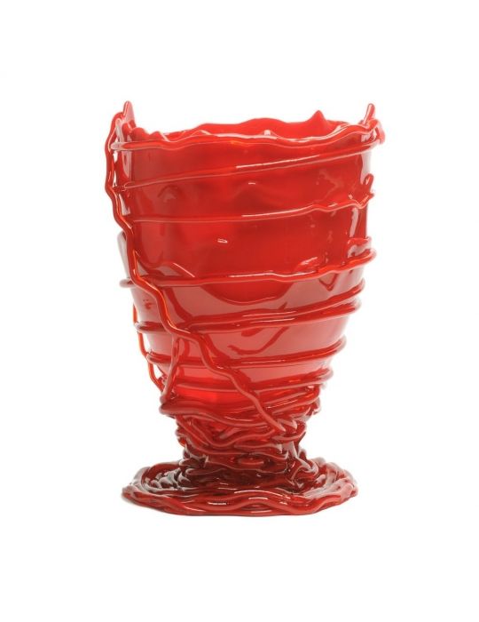 Pompitu II Vase - Matt Red, Clear Red