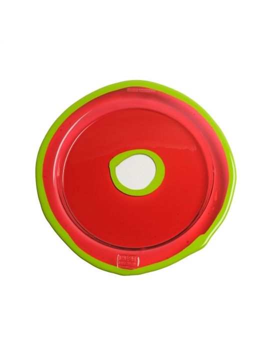 Try Tray Round - Dark Ruby And Matt Acid Green