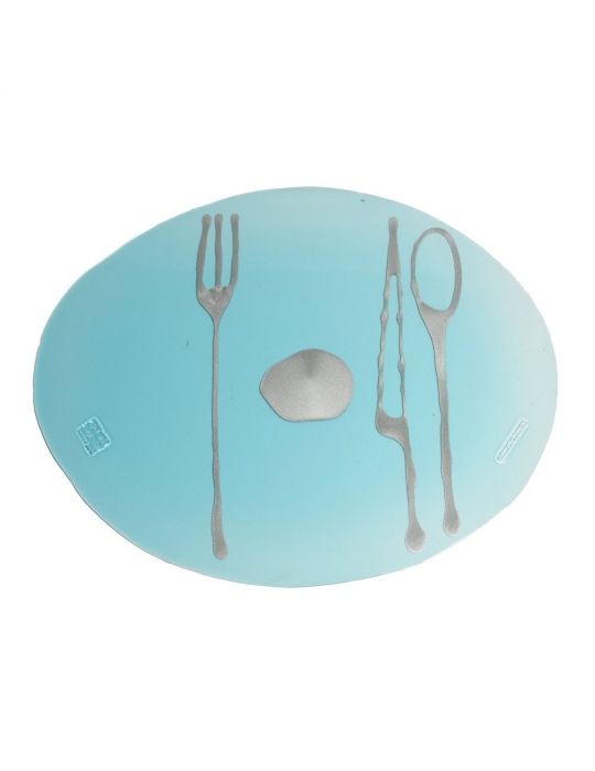 Sottopiatto - Clear Aqua, Silver
