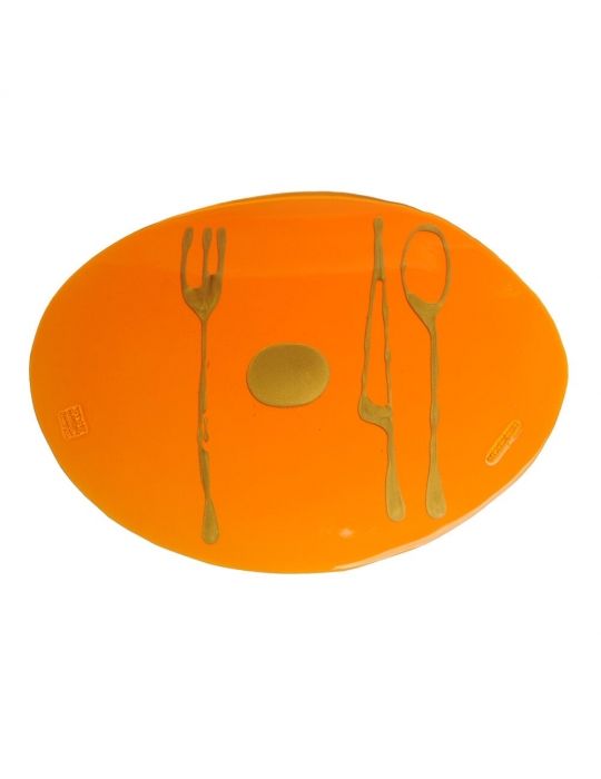 Sottopiatto - Clear Orange, Gold