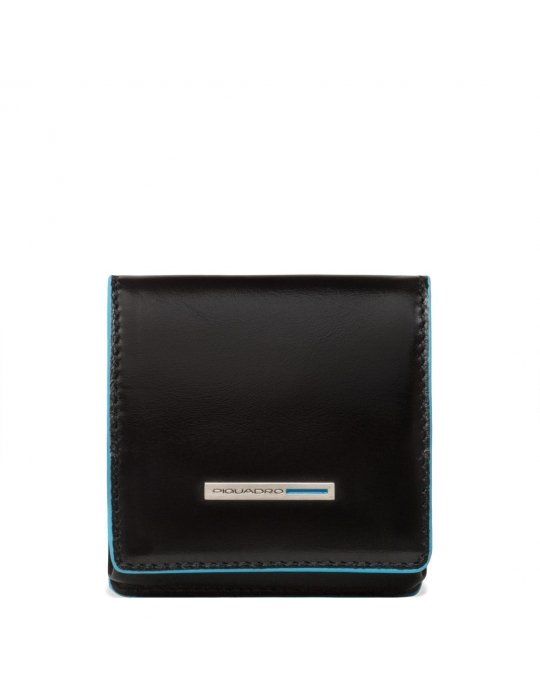 Portamonete a tacco Piquadro quadrato Blue Square Nero