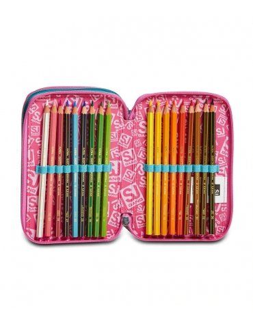 Astuccio Scuola 3 zip Seven SJ - COLORBOW GIRL