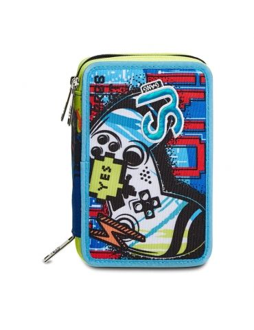 Astuccio Scuola 3 zip Seven SJ - GAMINGLED BOY