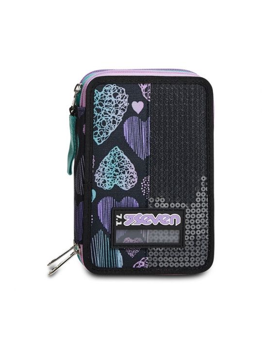 Astuccio Scuola 3 zip Seven - PATCHYHEART GIRL