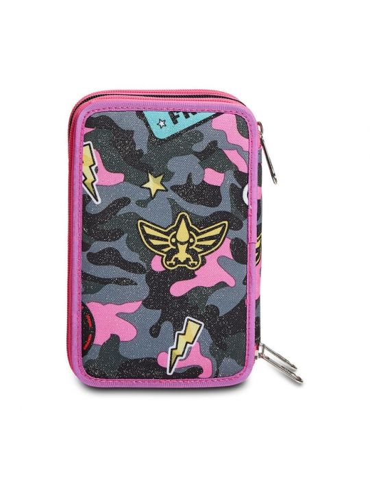 Astuccio Scuola 3 zip Seven - CAMOULOVE GIRL