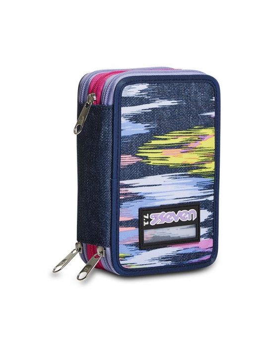 Astuccio Scuola 3 zip Seven - VIRTUAL GIRL