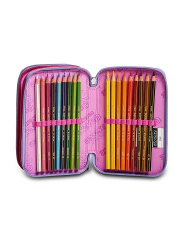 Astuccio Scuola 3 zip Seven - VIRTUAL GIRL