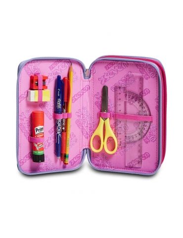 Astuccio Scuola 3 zip Seven - VIRTUAL GIRL
