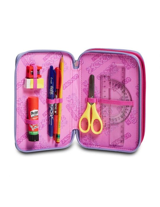 Astuccio Scuola 3 zip Seven - VIRTUAL GIRL