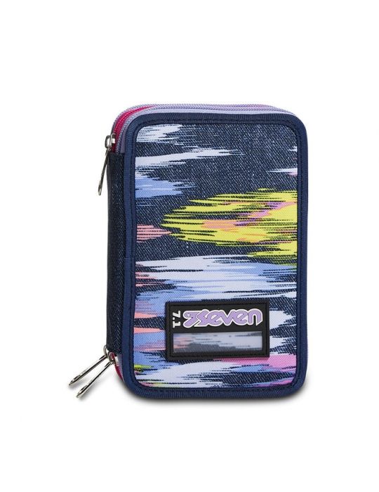 Astuccio Scuola 3 zip Seven - VIRTUAL GIRL