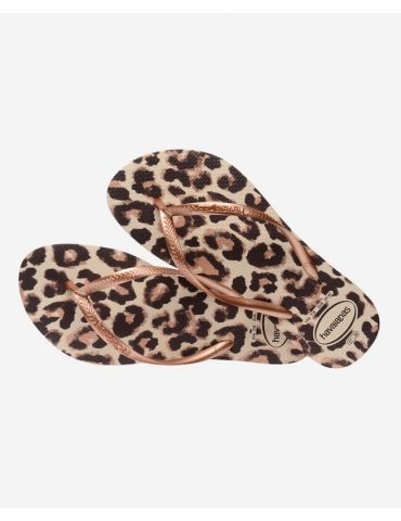 Havaianas Slim Animals Beige/Rose Gold/Dark Brown