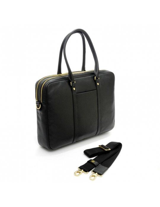 Cartella Donna Spalding & Bros Tiffany Nera - 2 Zip